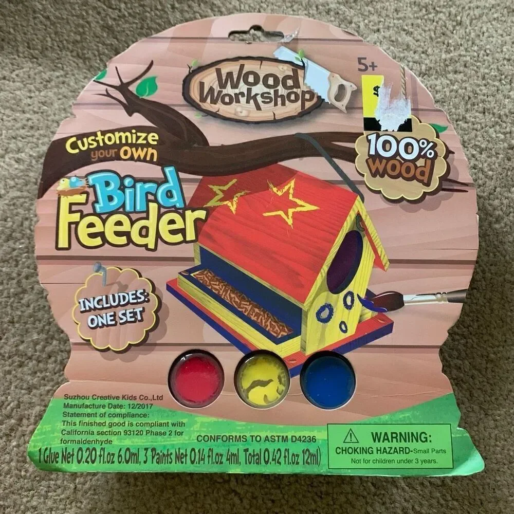 Creative Kids Wood Workshop Bird Feeder Kit *New*